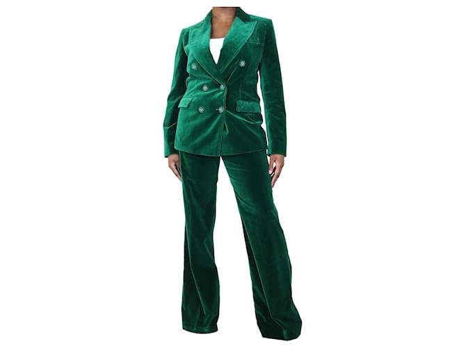 Etro Green velvet two-piece suit set - size UK 14/18 Cotton  ref.1332292