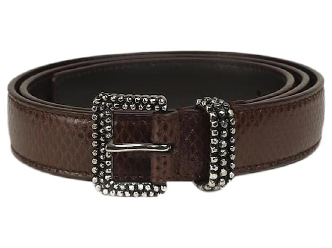 Bottega Veneta Brown snakeskin belt Leather  ref.1332315