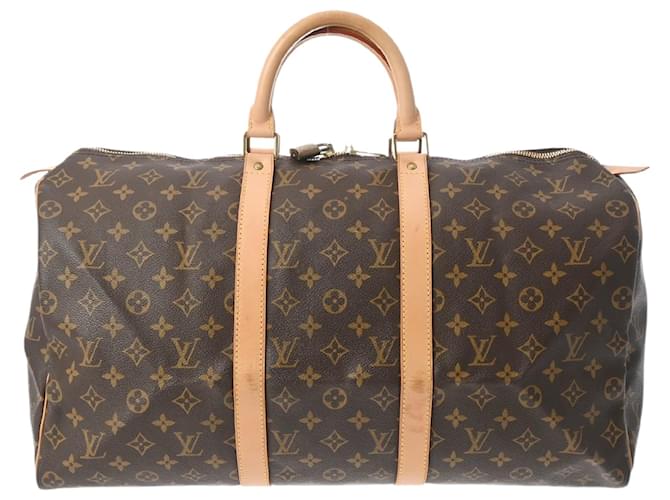 Louis Vuitton Keepall 50 Brown Cloth  ref.1332342