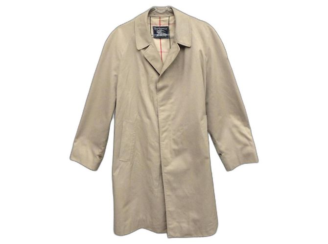 Capa de Chuva Burberry Bege em Gabardine de Algodão
