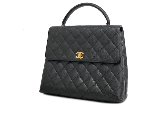Classique Chanel Matelassé Cuir Noir  ref.1332408