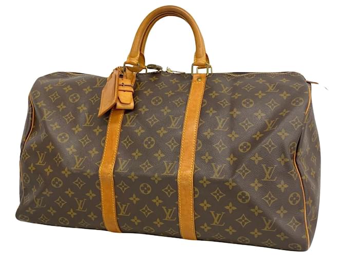 Louis Vuitton Keepall 50 Brown Cloth  ref.1332542