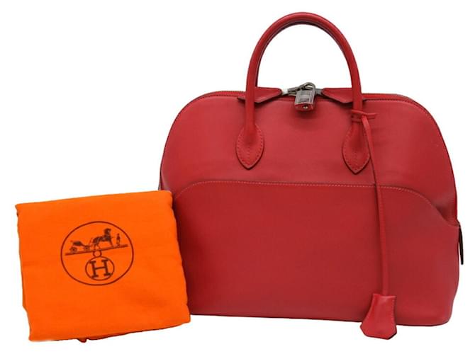 Hermès Hermes Bolide Roja Cuero  ref.1332590