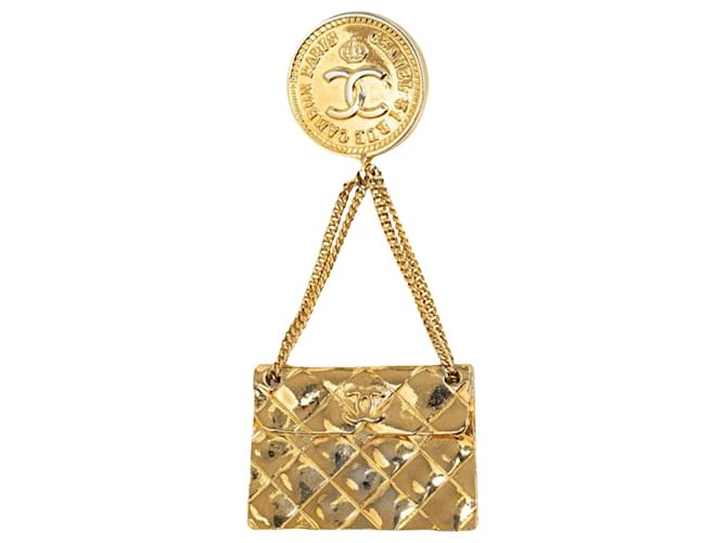 Timeless Chanel COCO Mark Dourado Banhado a ouro  ref.1332614