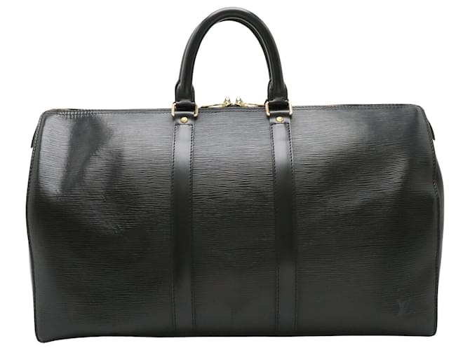 Louis Vuitton Keepall 45 Black Leather  ref.1332634