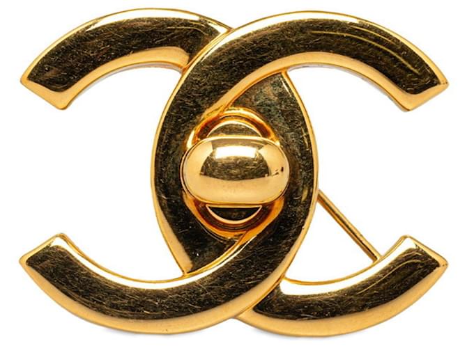 Timeless Chanel COCO Mark Dourado Banhado a ouro  ref.1332654
