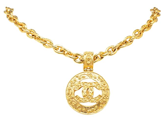 Timeless Chanel COCO Mark Dourado Banhado a ouro  ref.1332658