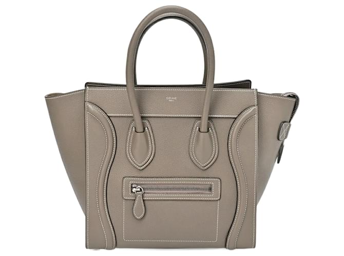 Céline Luggage Grey Leather  ref.1332670