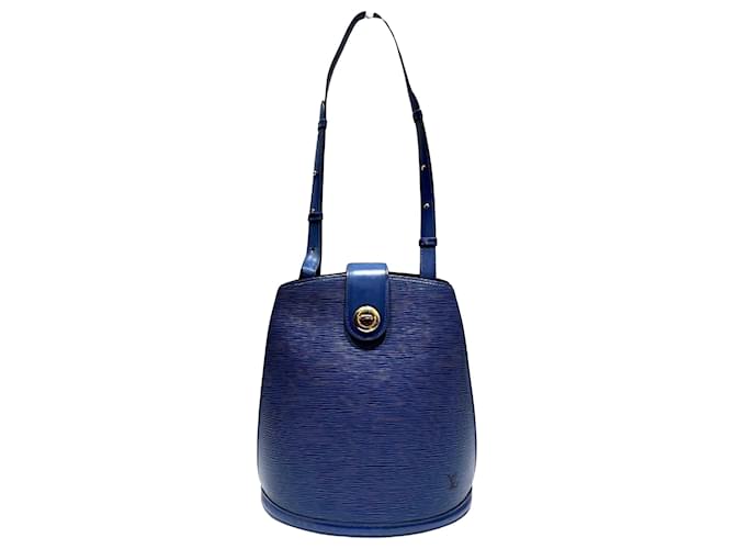Louis Vuitton Cluny Azul Couro  ref.1332672
