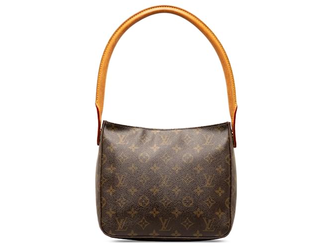 Louis Vuitton Brown Monogram Looping MM Leather Cloth  ref.1332744