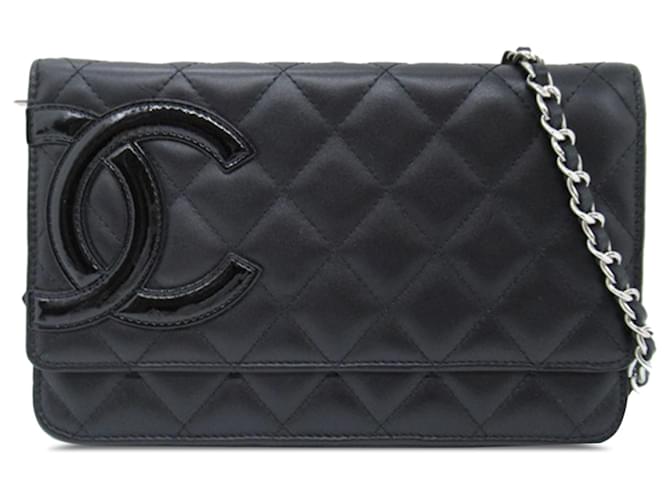 Chanel Black Cambon Ligne Wallet on Chain Leather  ref.1332785