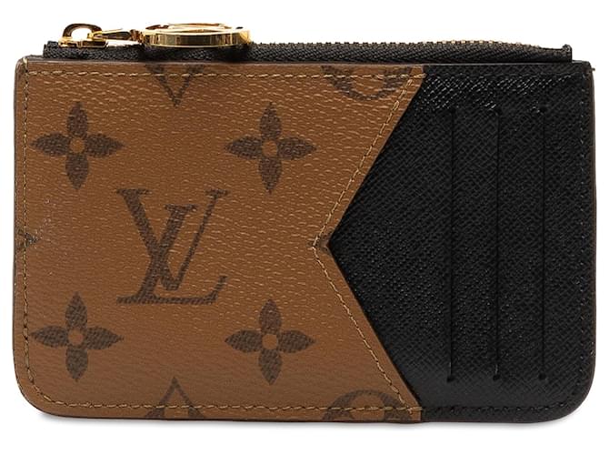 Louis Vuitton Brown Monogram Reverse Romy Card Holder Cloth  ref.1332796