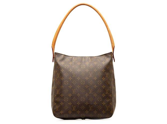 Louis Vuitton Brown Monogram Looping GM Leather Cloth  ref.1332848