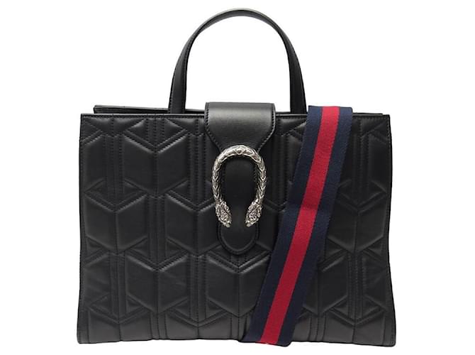 Gucci handbag bag 444167 DIONYSUS BORSA IN BLACK QUILTED LEATHER WITH CROSSBODY  ref.1332884