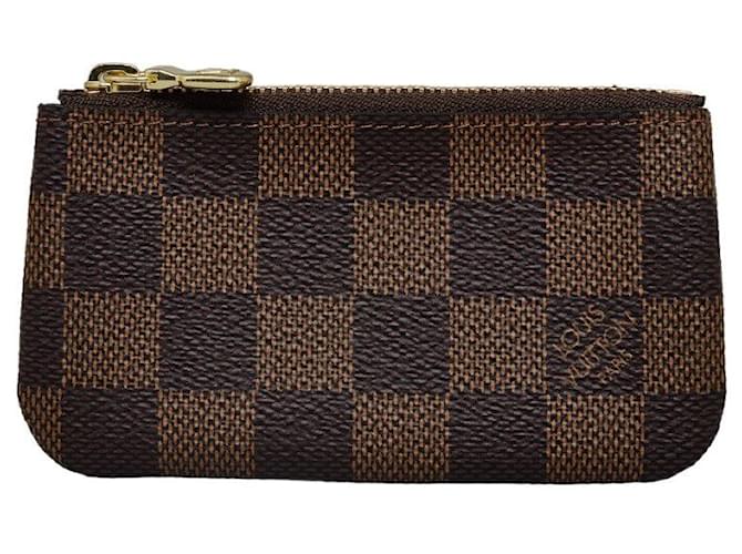 Porte-clés en cuir PVC marron Damier Louis Vuitton N62658 en excellent état Plastique  ref.1332961