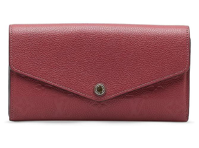 Portefeuille long Sarah Monogram Empreinte Louis Vuitton M62213 en bon état Cuir Rose  ref.1332963