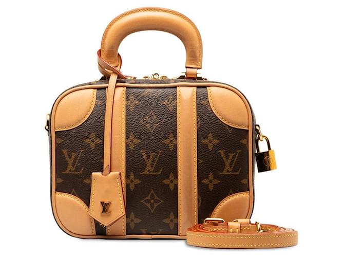 Bolso de mano Louis Vuitton Monogram Valisette PM 2WAY M44581 en buen estado Castaño Plástico  ref.1332975