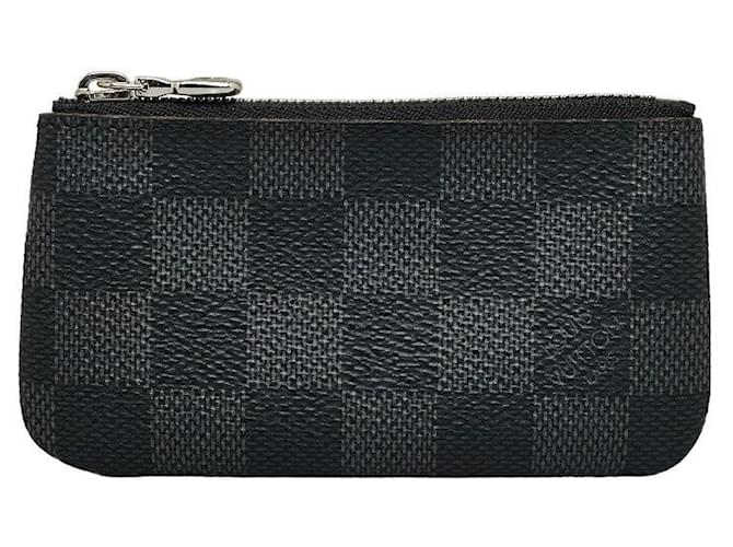 Monedero Louis Vuitton Damier Graphite N60155 de cuero PVC negro en excelente estado Plástico  ref.1332979