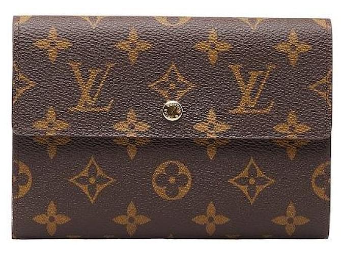 Louis Vuitton Porte Tresor Etui Papier Wallet Canvas Long Wallet M61202 in good condition Cloth  ref.1332987