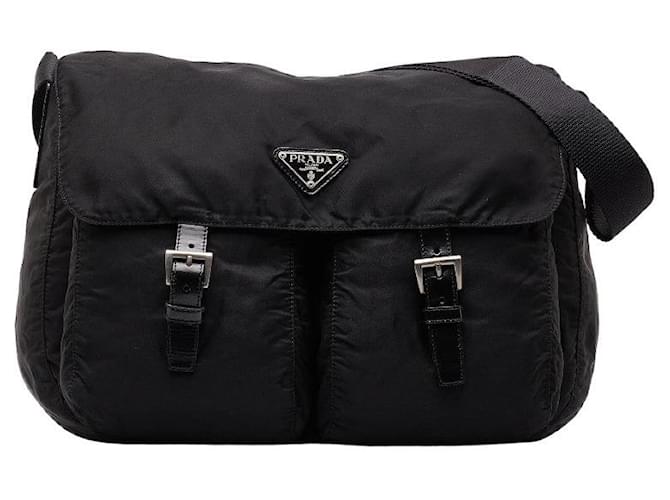 Prada Tessuto Double Pocket Shoulder Bag Cloth  ref.1332998