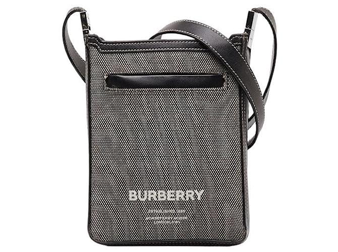 Burberry Mini sac à bandoulière Horseferry en toile et cuir 8050842  ref.1333003