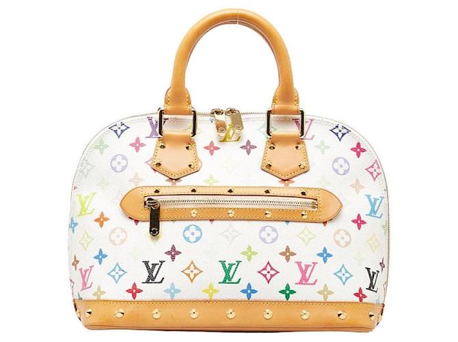 Bolso Alma Monograma Multicolor Louis Vuitton M92647 en muy buen estado Blanco Plástico  ref.1333032