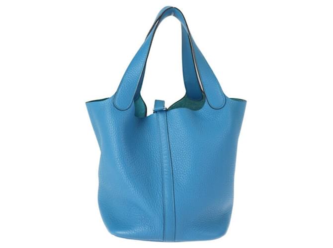 Hermès Picotin Blue Leather  ref.1333076