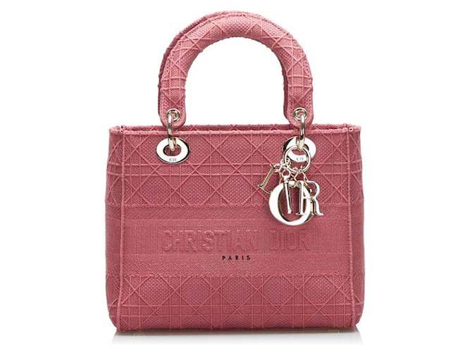Dior Lady Dior Pink Cloth  ref.1333078