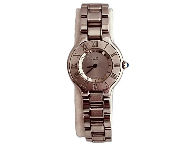 Reloj Cartier 21 de acero plateado Plata