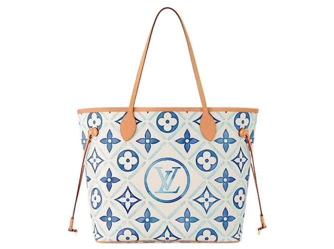 Louis Vuitton LV Neverfull by the pool Blue Cloth  ref.1333115