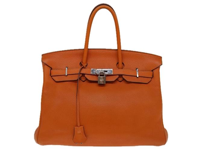 Hermès HERMES BIRKIN 35 Orange Leather  ref.1333189