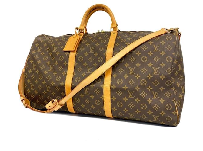 Louis Vuitton Keepall Bandouliere 60 Brown Cloth  ref.1333212