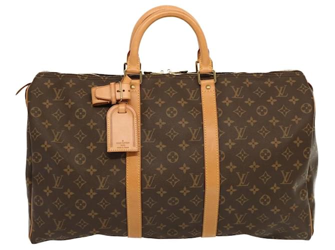 Louis Vuitton Keepall 50 Brown Cloth  ref.1333233