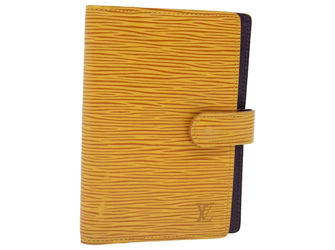 LOUIS VUITTON Epi Agenda PM Day Planner Cover Yellow R20059 LV Auth 70686 Leather  ref.1333328