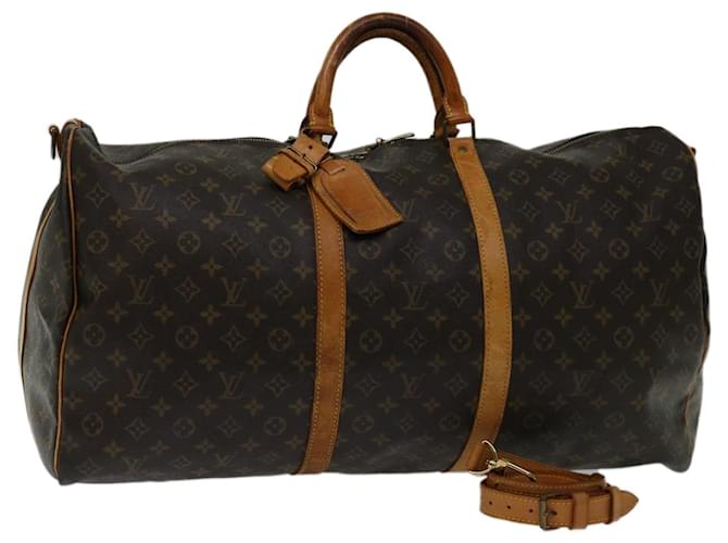 Louis Vuitton Monogram Keepall Bandouliere 60 Boston Bag M41412 LV Auth 68002 Cloth  ref.1333344