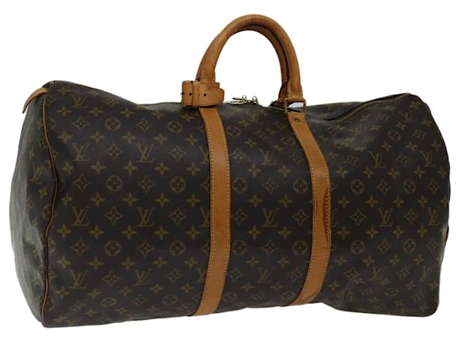 Louis Vuitton Monogram Keepall 55 Boston Bag M41424 LV Auth 68001 Cloth  ref.1333388