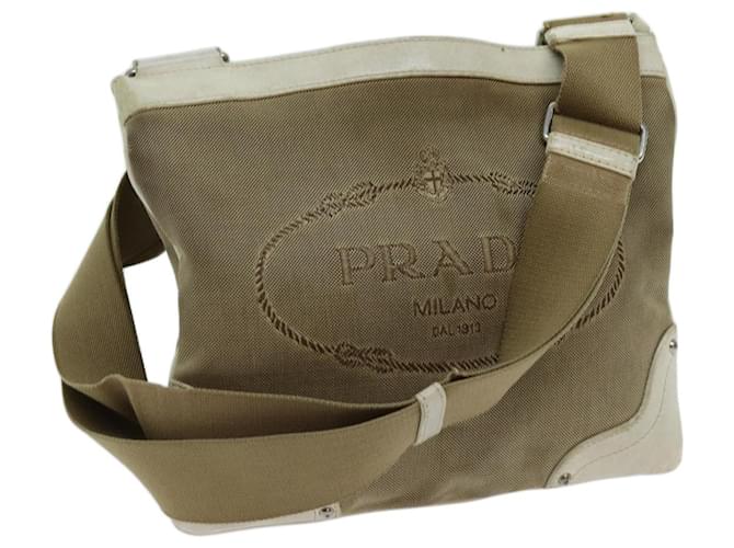 PRADA Shoulder Bag Canvas Beige Auth bs13418 Cloth  ref.1333408