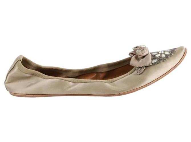 Chloé Ballerinas aus Leder Beige  ref.1333435