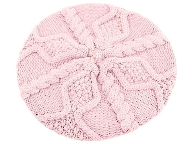 Chanel gorro de lana Rosa