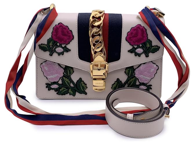 Gucci Shoulder Bag Sylvie White Leather  ref.1333470