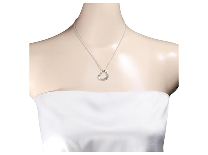 Tiffany & Co Open Heart Silvery Silver  ref.1333559