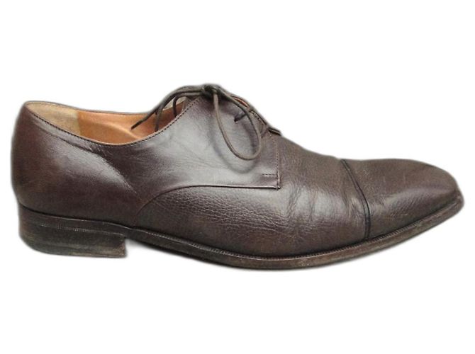Scarpe Derby Moreschi in pelle marrone