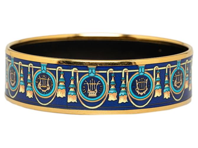 Hermès Hermes Azul marinho Banhado a ouro  ref.1333616