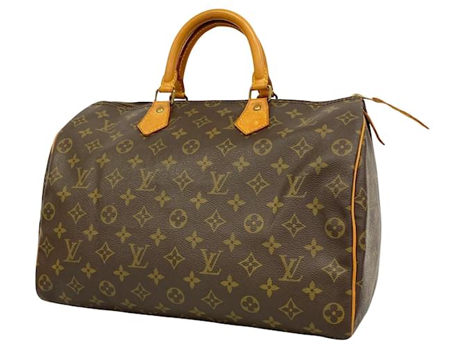 Louis Vuitton Speedy 35 Brown Cloth  ref.1333642
