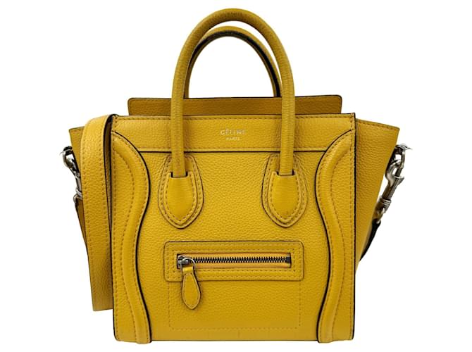 Céline Luggage Yellow Leather  ref.1333697
