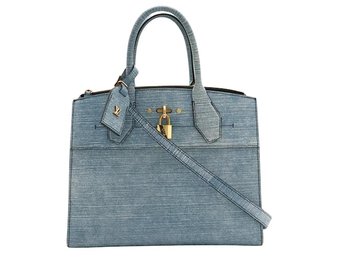 Louis Vuitton Steamer Blue Cloth  ref.1333742