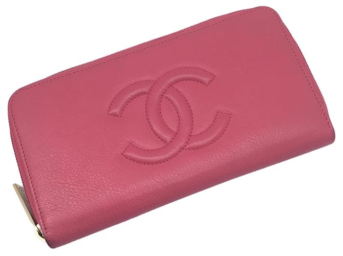 Timeless Chanel Rosa Couro  ref.1333759