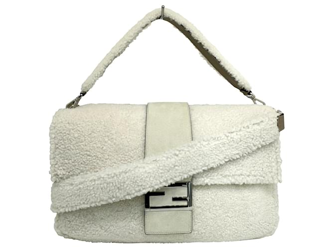 Fendi Baguette Laine Blanc  ref.1333773