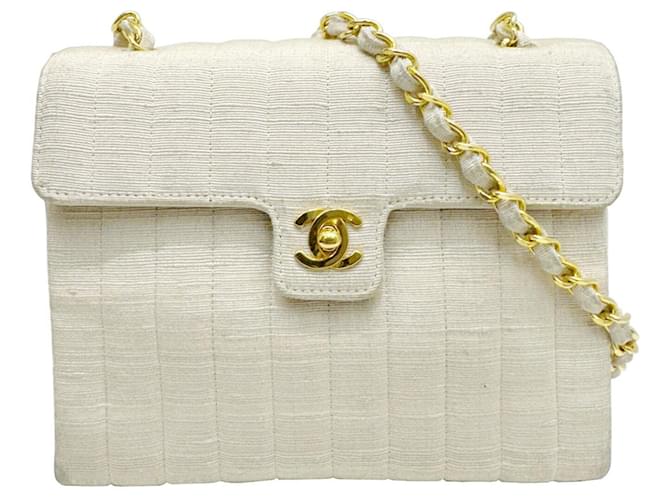 Classique Chanel Timeless Toile Beige  ref.1333798