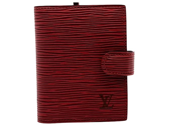 Louis Vuitton Agenda Cover Rot Leder  ref.1333865